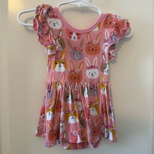 0-3 month little sleepies bunny bodysuit twirl dress